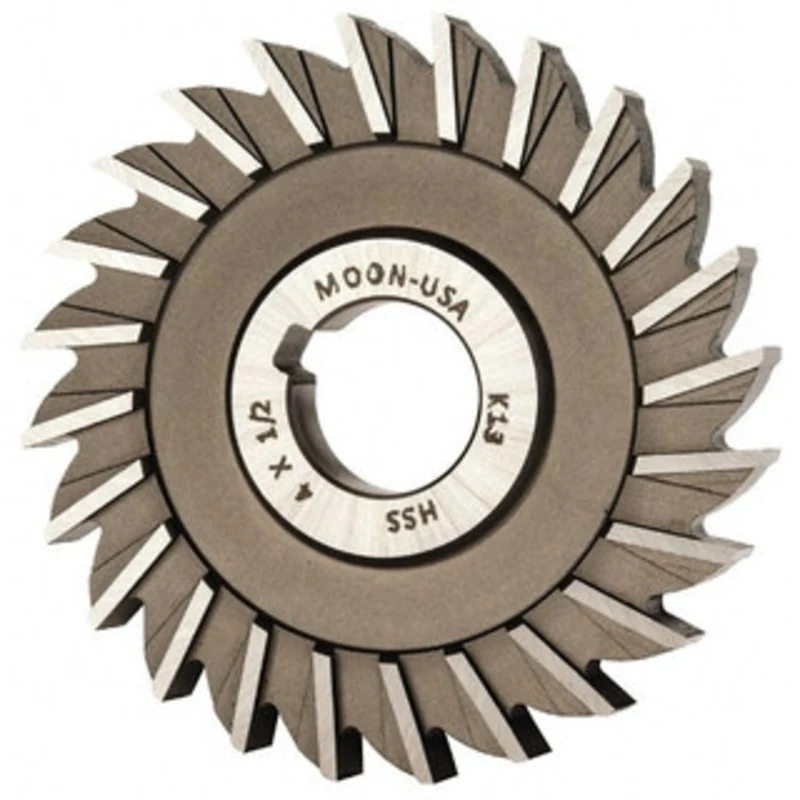 Made in USA 4 Diam x 1/2 Face Width Straight Tooth Side Milling Cutter 1 Arbor Hole, High Speed Steel, Uncoated, 24 T...